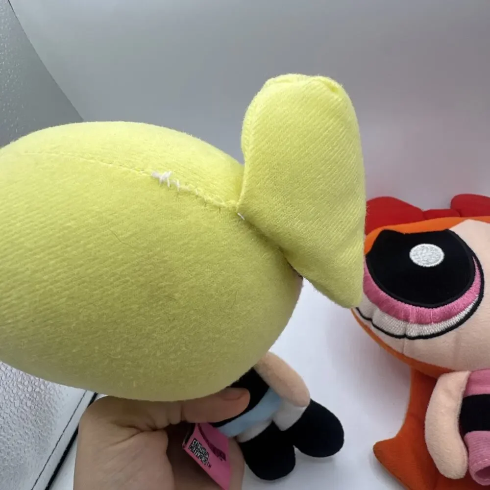 Vintage Powerpuff Girls Plush Set Blossom Bubbles Multibrink Cartoon Network